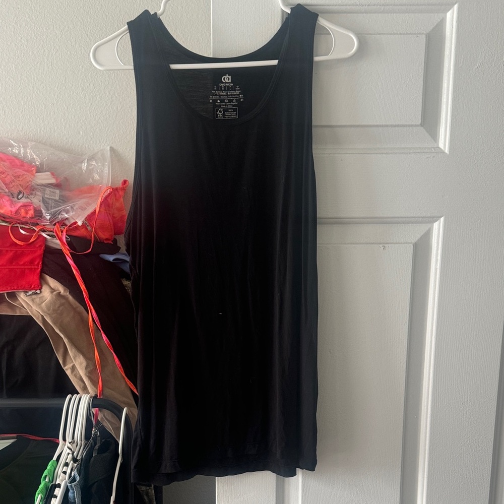 Casual Black Tank Top